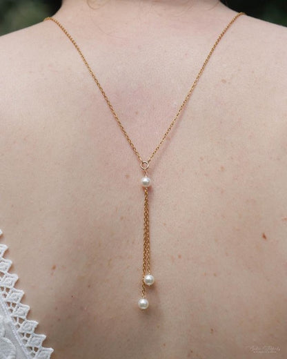 Collier de dos Ethan version courte avec fermoir et pendentif de dos amovible