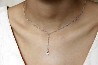 Collier de dos Damian chute de dos cristal brillant