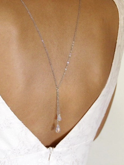 Collier de dos Damian chute de dos cristal brillant