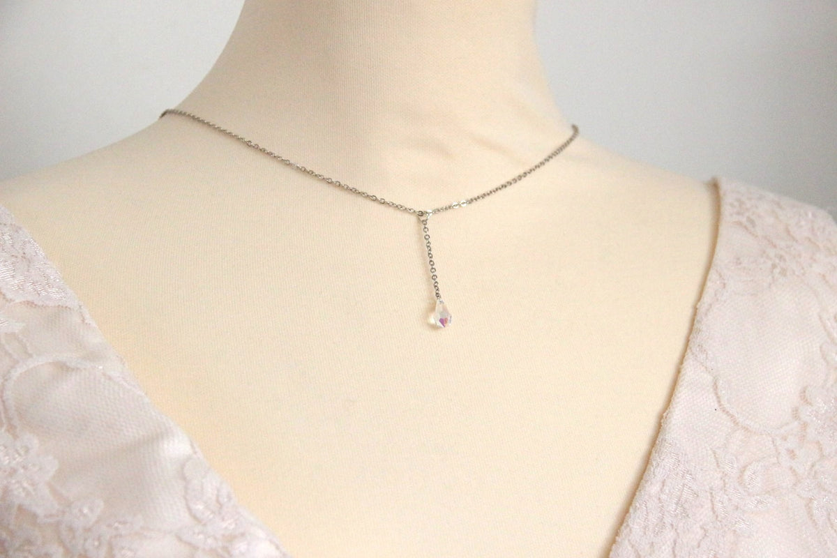 Collier de dos Damian chute de dos cristal brillant