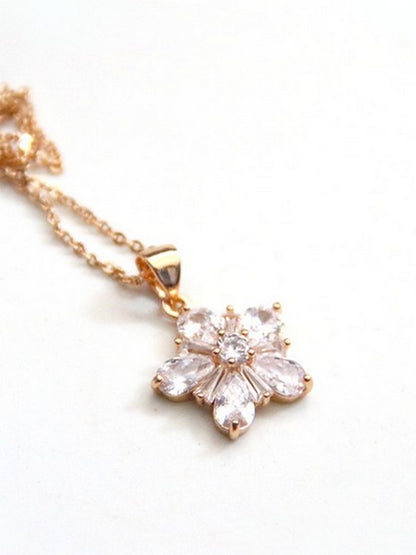 Collier de mariage flocon de neige fleuri strass - Prêt à porter