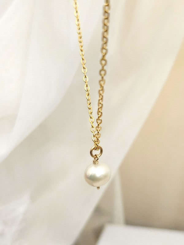 Collier mariage pendentif perle de culture