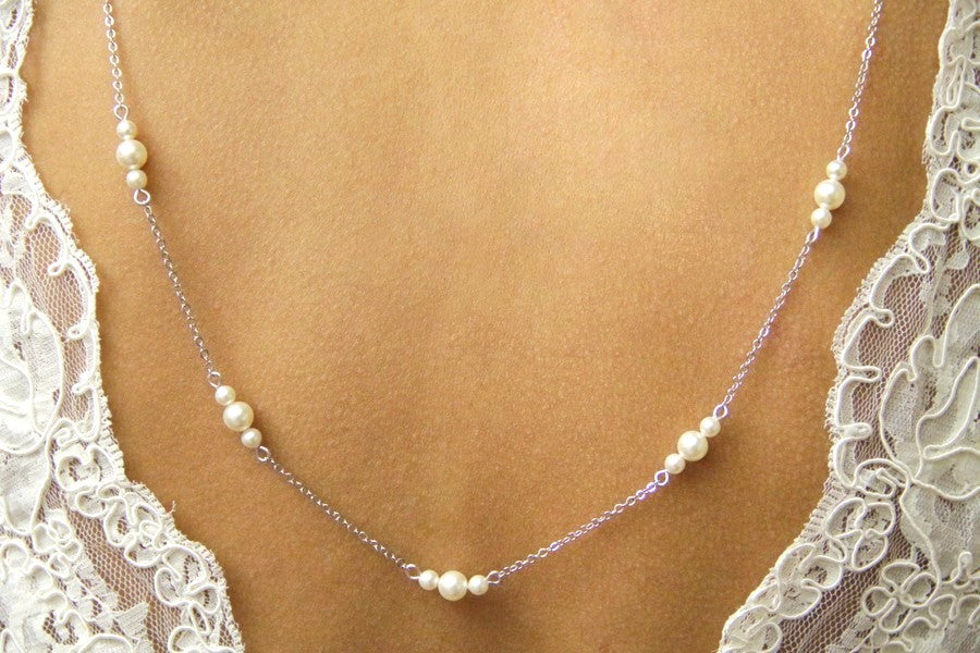 Elias collier de dos perles pour robe de mariée dos nu