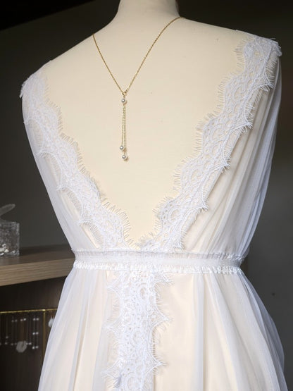 Collier de dos Ethan version courte avec fermoir et pendentif de dos amovible