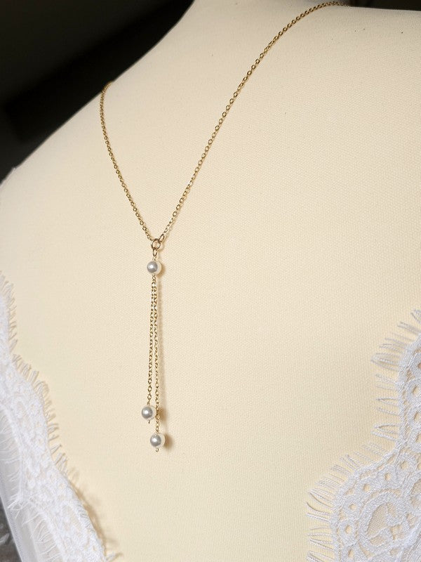 Collier de dos Ethan version courte avec fermoir et pendentif de dos amovible