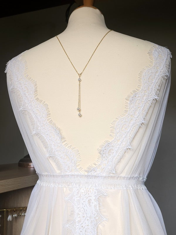 Collier de dos Ethan version courte avec fermoir et pendentif de dos amovible