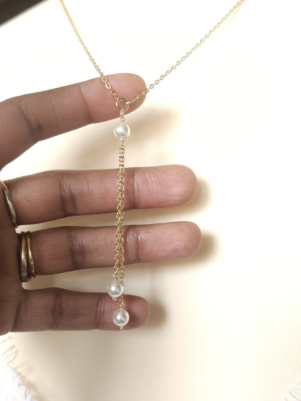 Collier de dos Ethan version courte avec fermoir et pendentif de dos amovible
