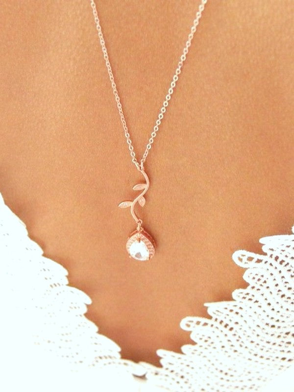 Cédia collier mariage sautoir de dos rose gold