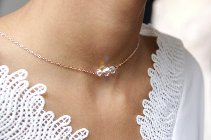 Cédia collier mariage sautoir de dos rose gold
