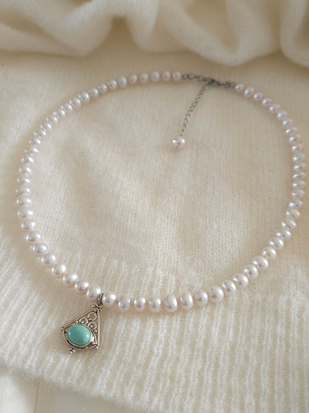 Collier talisman turquoise