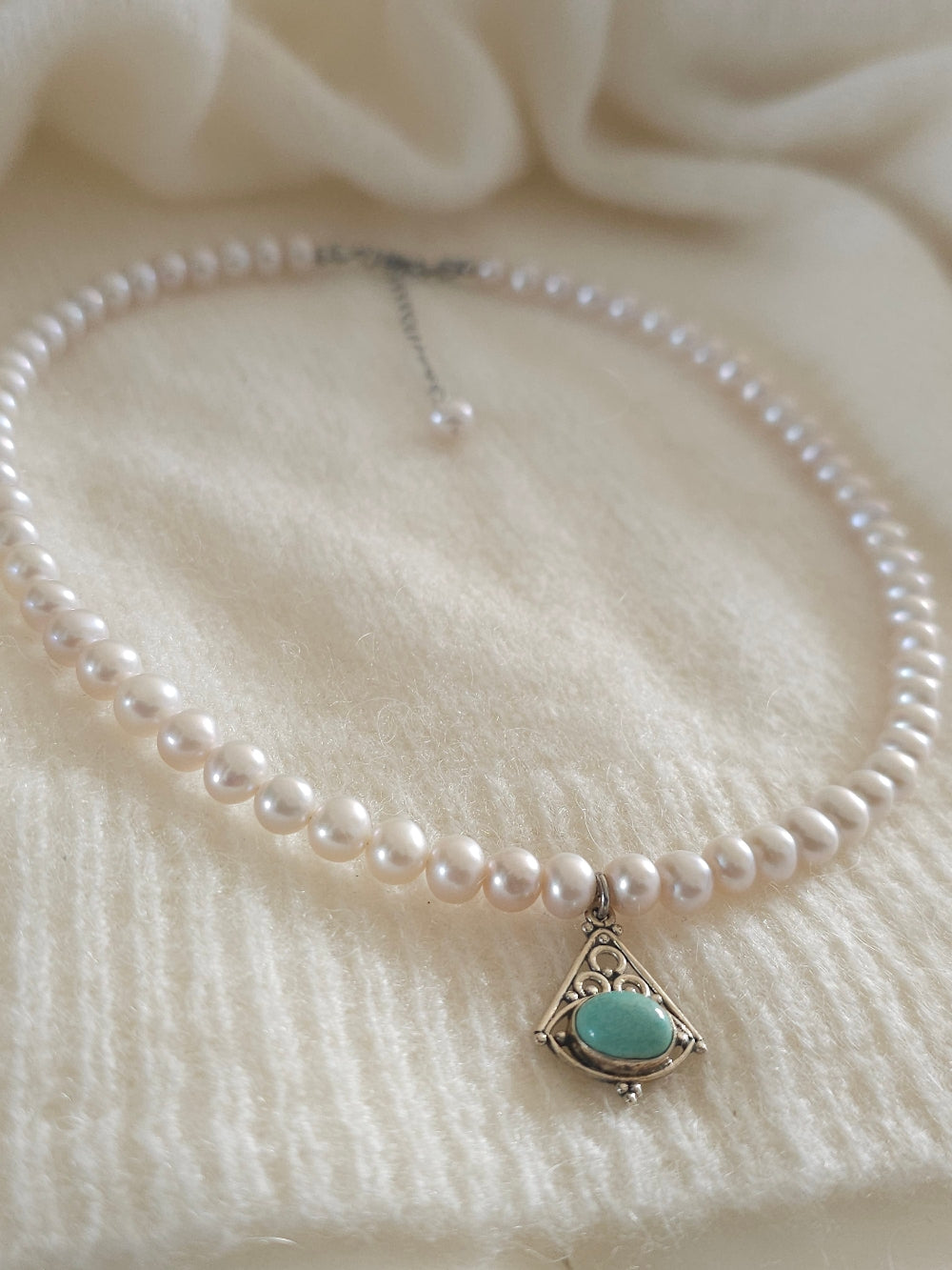 Collier talisman turquoise