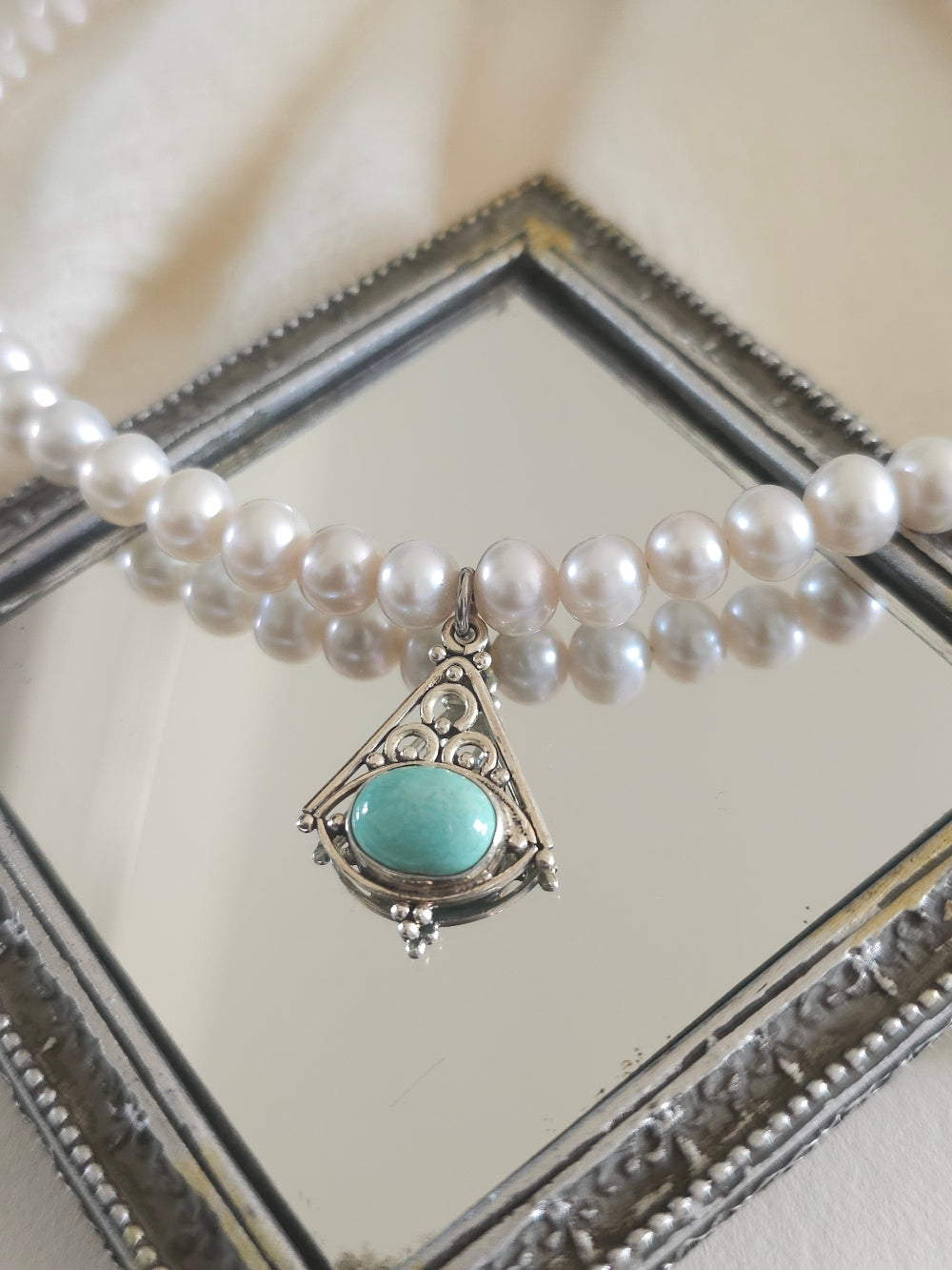 Collier talisman turquoise