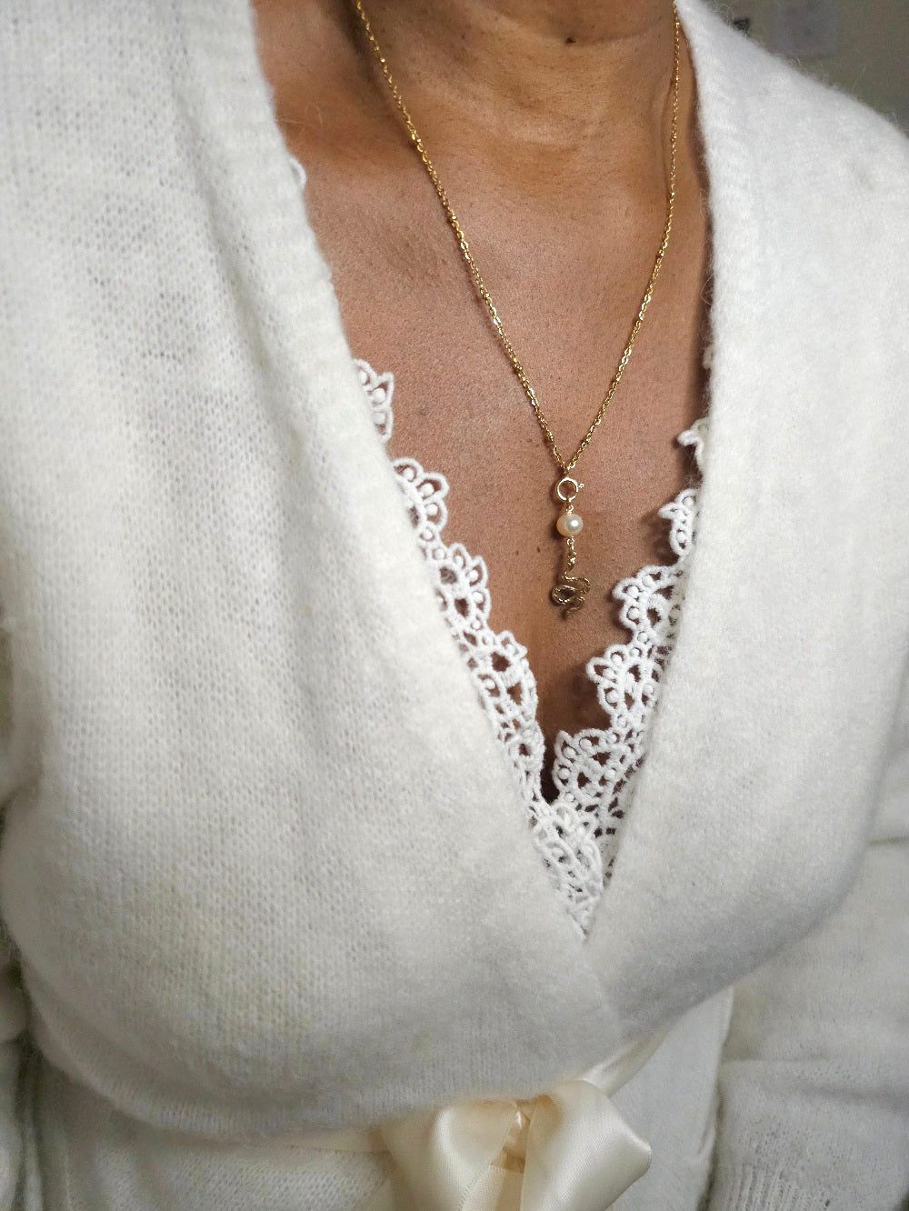 Collier talisman Tess gri gri serpent