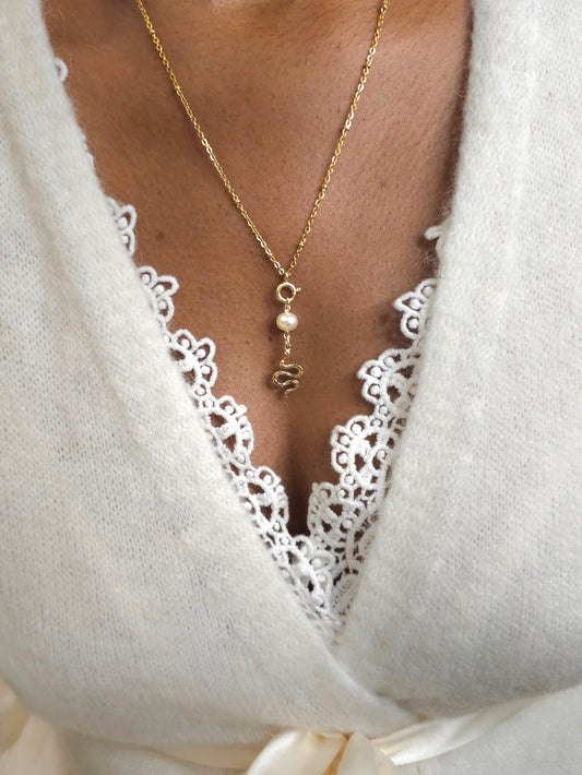 Collier talisman Tess gri gri serpent