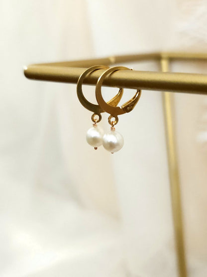 Parure bijoux mariage boucles d'oreilles et bracelet perles de culture