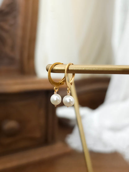 Parure bijoux mariage boucles d'oreilles et bracelet perles de culture