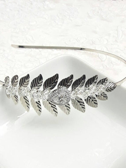 Bijou de tête mariage, serre-tête headband Féérie strass et cristal