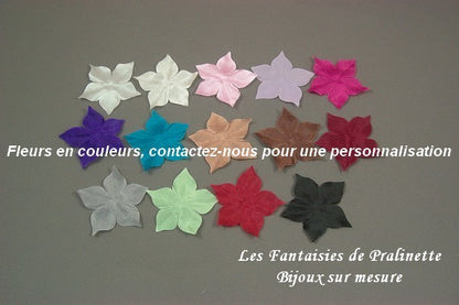 451 Pic à chignon fleur en satin de soie Abigael