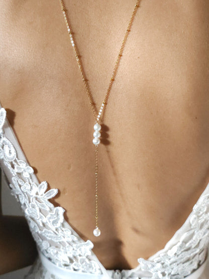 Bijoux mariage collier de dos Paloma perles