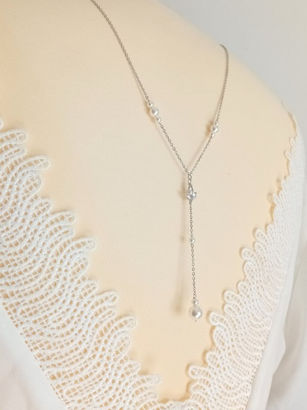 Parure mariage perles et zirconium - Prêt à porter bijoux mariage