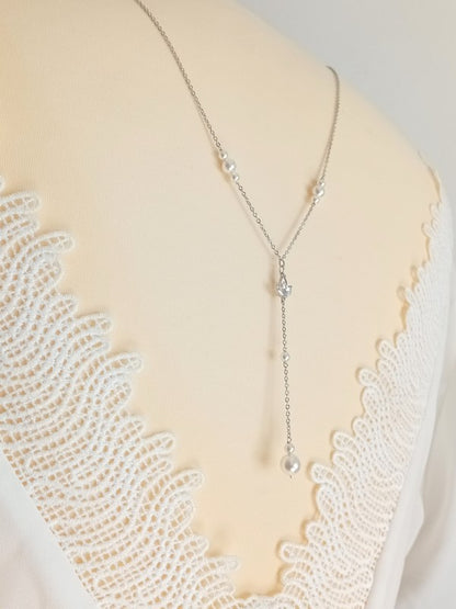 Parure mariage perles et zirconium - Prêt à porter bijoux mariage
