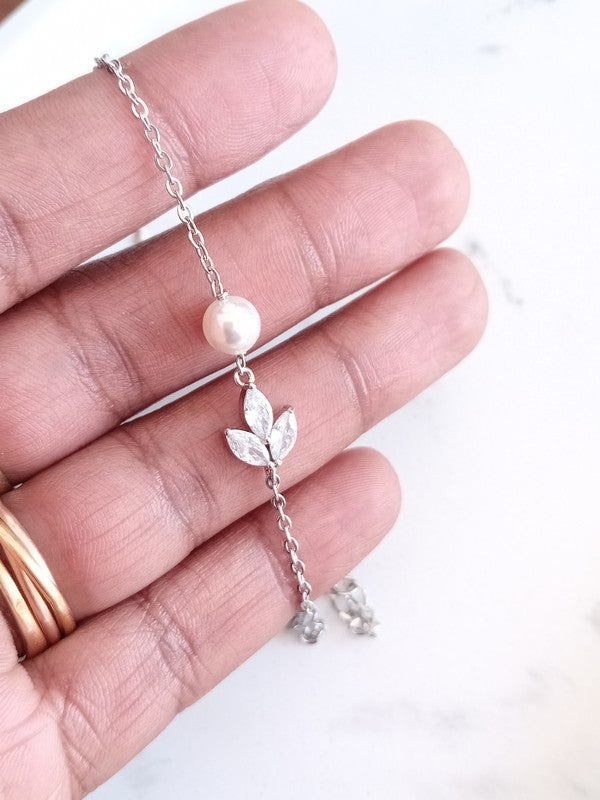 Parure mariage perles et zirconium - Prêt à porter bijoux mariage
