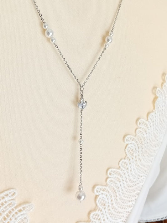 Parure mariage perles et zirconium - Prêt à porter bijoux mariage