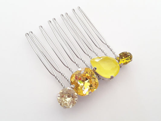 Peigne Alaman en cristal jaune