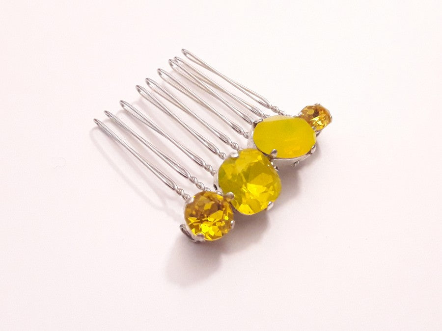 Peigne intemporel en cristal jaune n°2 Alaman