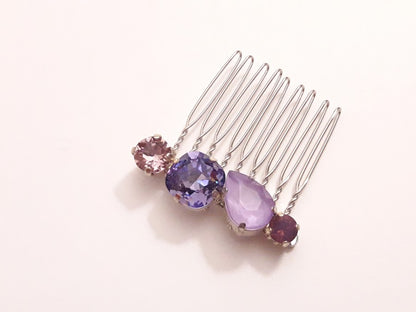 Peigne en cristal Alaman violet
