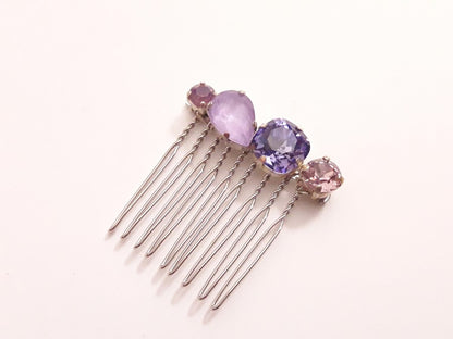 Peigne en cristal Alaman violet