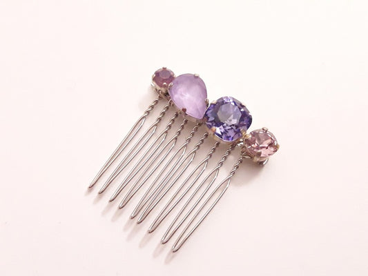 Peigne en cristal Alaman violet