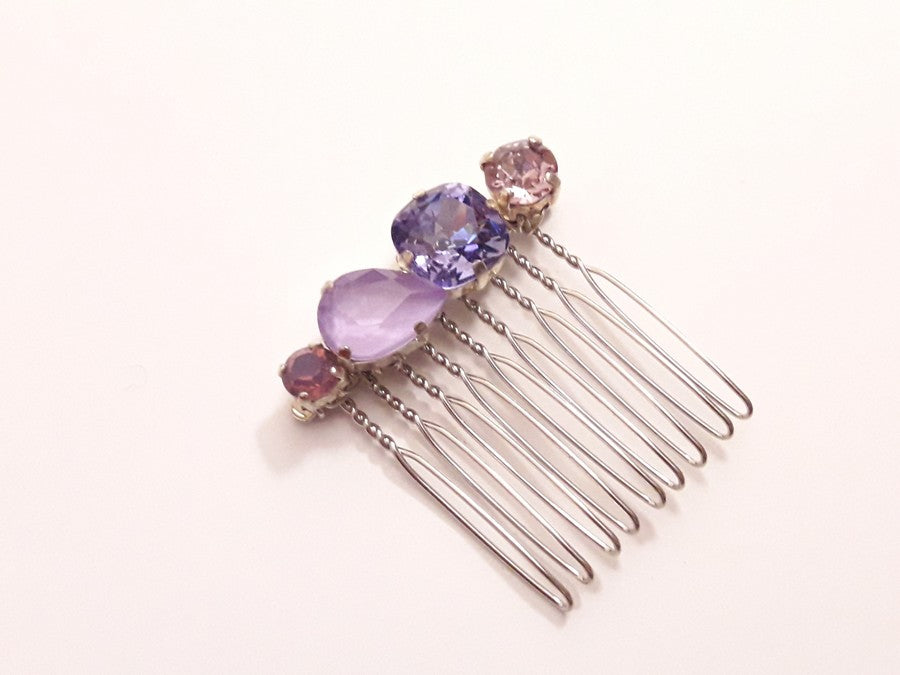Peigne en cristal Alaman violet