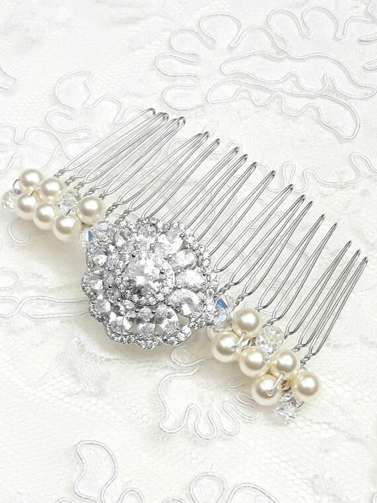 Peigne mariage, peigne mariée cristal, accessoire coiffure