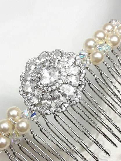 Peigne mariage, peigne mariée cristal, accessoire coiffure