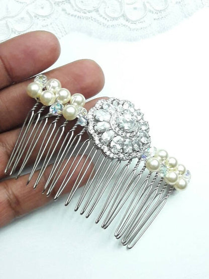 Peigne mariage, peigne mariée cristal, accessoire coiffure