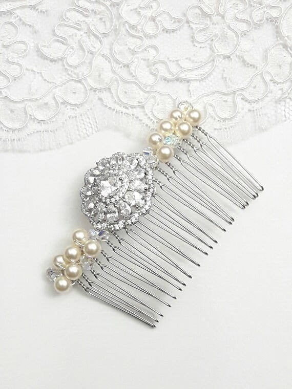 Peigne mariage, peigne mariée cristal, accessoire coiffure
