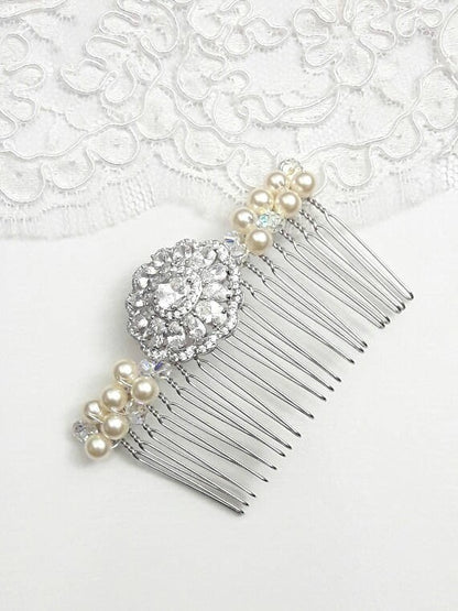 Peigne mariage, peigne mariée cristal, accessoire coiffure