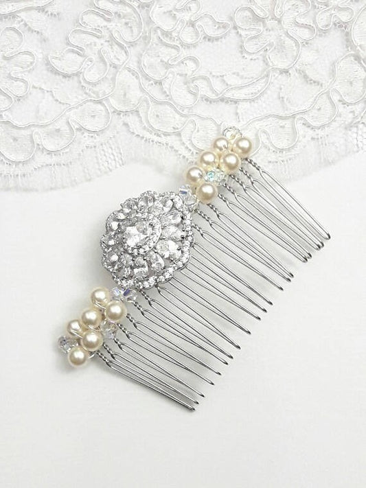 Peigne mariage, peigne mariée cristal, accessoire coiffure