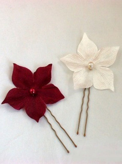 Pic Délices fleur en satin pic à chignon mariage