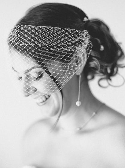 Accessoire voilette mariage - voilette amovible pour un effet style rétro
